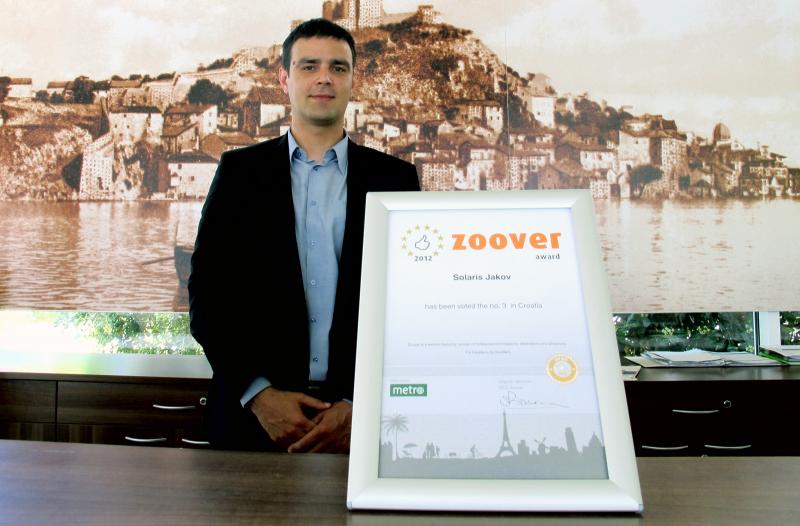 Solaris Hotelu Jakov Zoover nagrada 2012