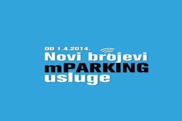 Od sutra (1. travnja) novi brojevi mParking usluge