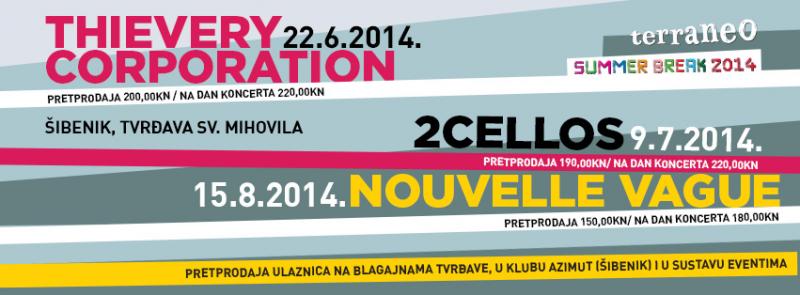 Prodaja ulaznica za preostala dva koncerta za ovogodišnji Terraneo Summer Break 2014
