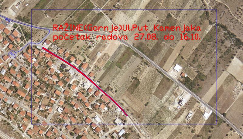 Izvođenje građevinskih radova izgradnje fekalne kanalizacije radne zone Podi i područja Ražine i Ražine Donje