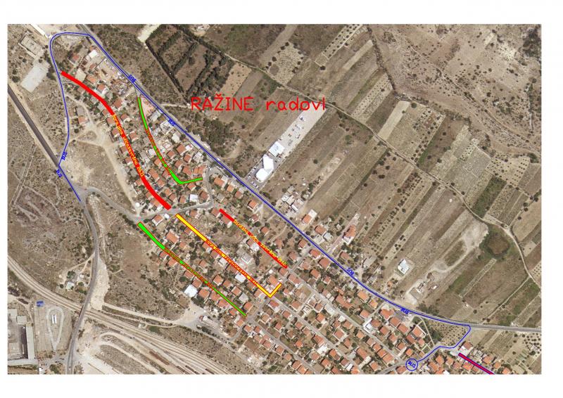 Obavijest o izvođenju radova na sustavu odvodnje  Gospodarske zone Podi  i područja Ražine i Ražine Donje   