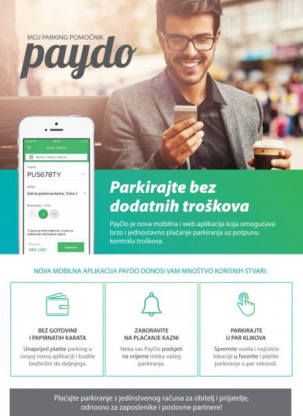 Mobilna aplikacija „Paydo“ – novost u ponudi Gradskog parkinga d.o.o.