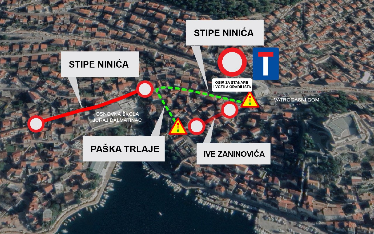 Radovi u Ulici Ive Zaninovića