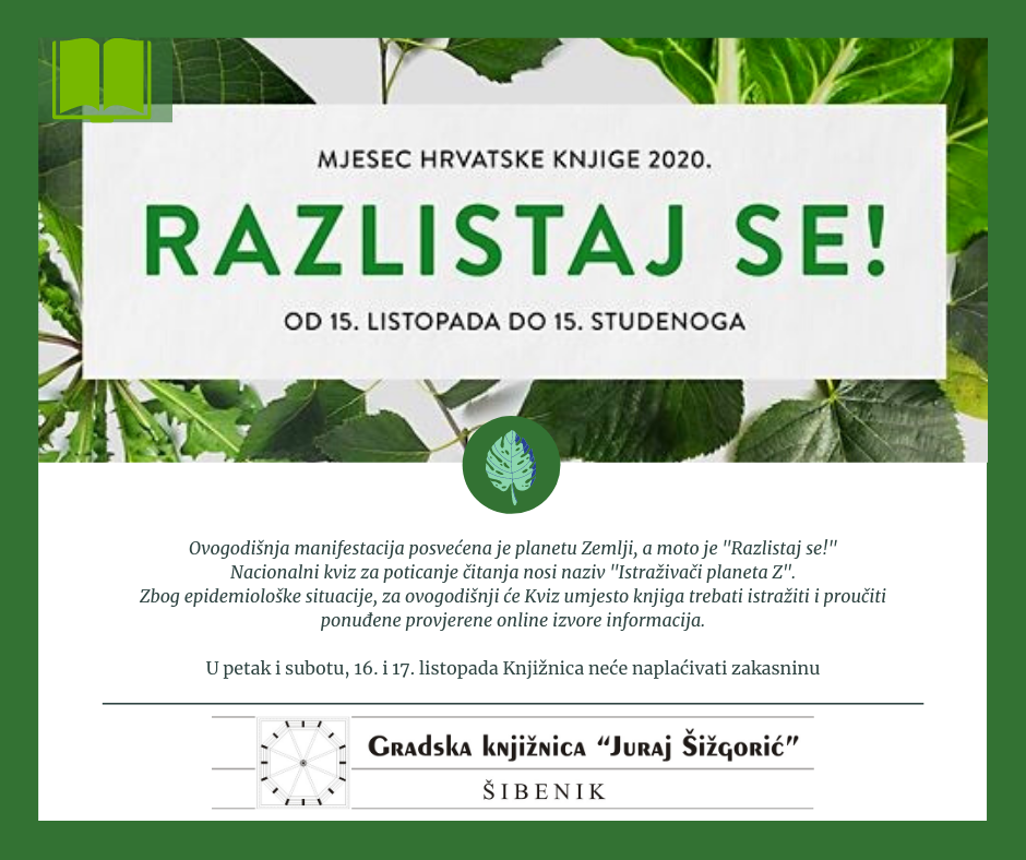 Mjesec hrvatske knjige u Gradskoj knjižnici „Juraj Šižgorić“