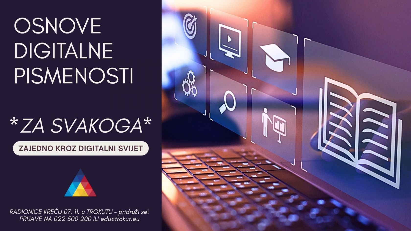 Trokut Šibenik misli na svoje sugrađane:  Radionice digitalne pismenosti za odrasle