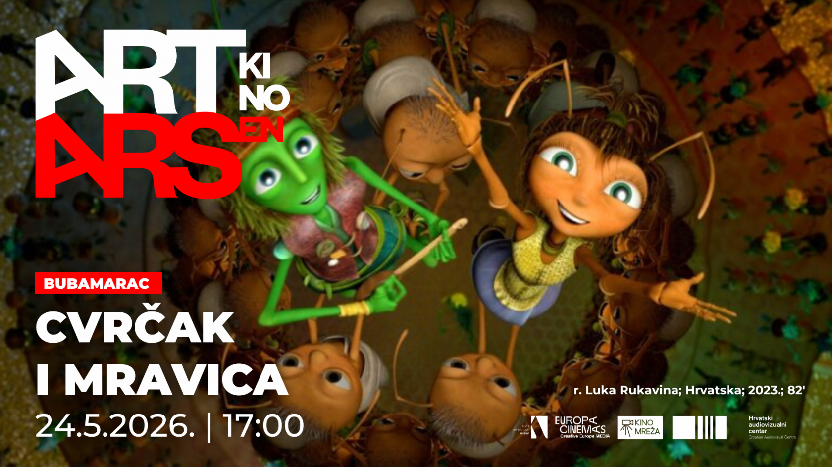 Atraktivna filmska Češljaonica, provokativna Drama i besplatna projekcija animiranog filma Cvrčak i mravica