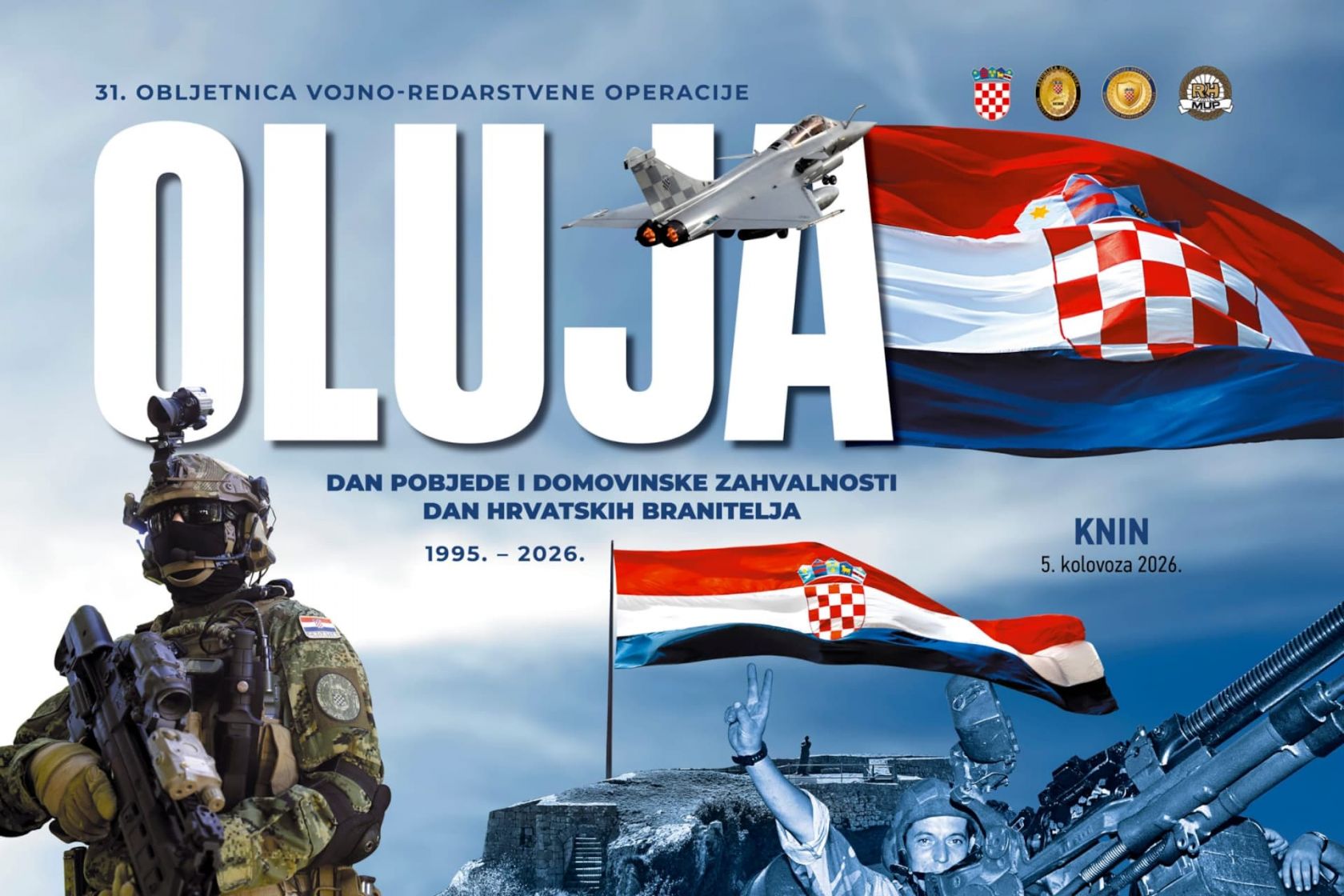 Program obilježavanja Dana pobjede i domovinske zahvalnosti, Dana hrvatskih branitelja i 31. obljetnice VRO Oluja