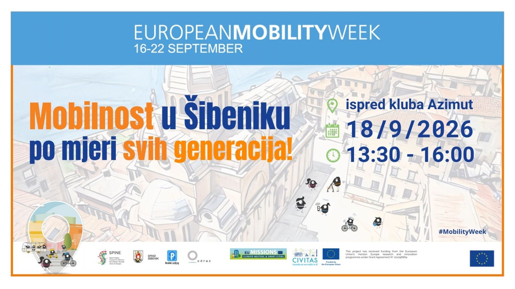 Europski tjedan mobilnosti u Šibeniku: Upoznajte rješenja projekta SPINE
