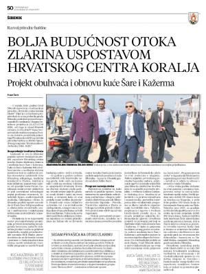 Bolja budućnost otoka Zlarina uspostavom hrvatskog centra koralja