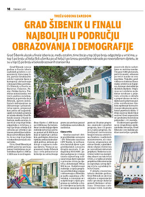 Grad Šibenik u finalu najboljih u području obrazovanja i demografije