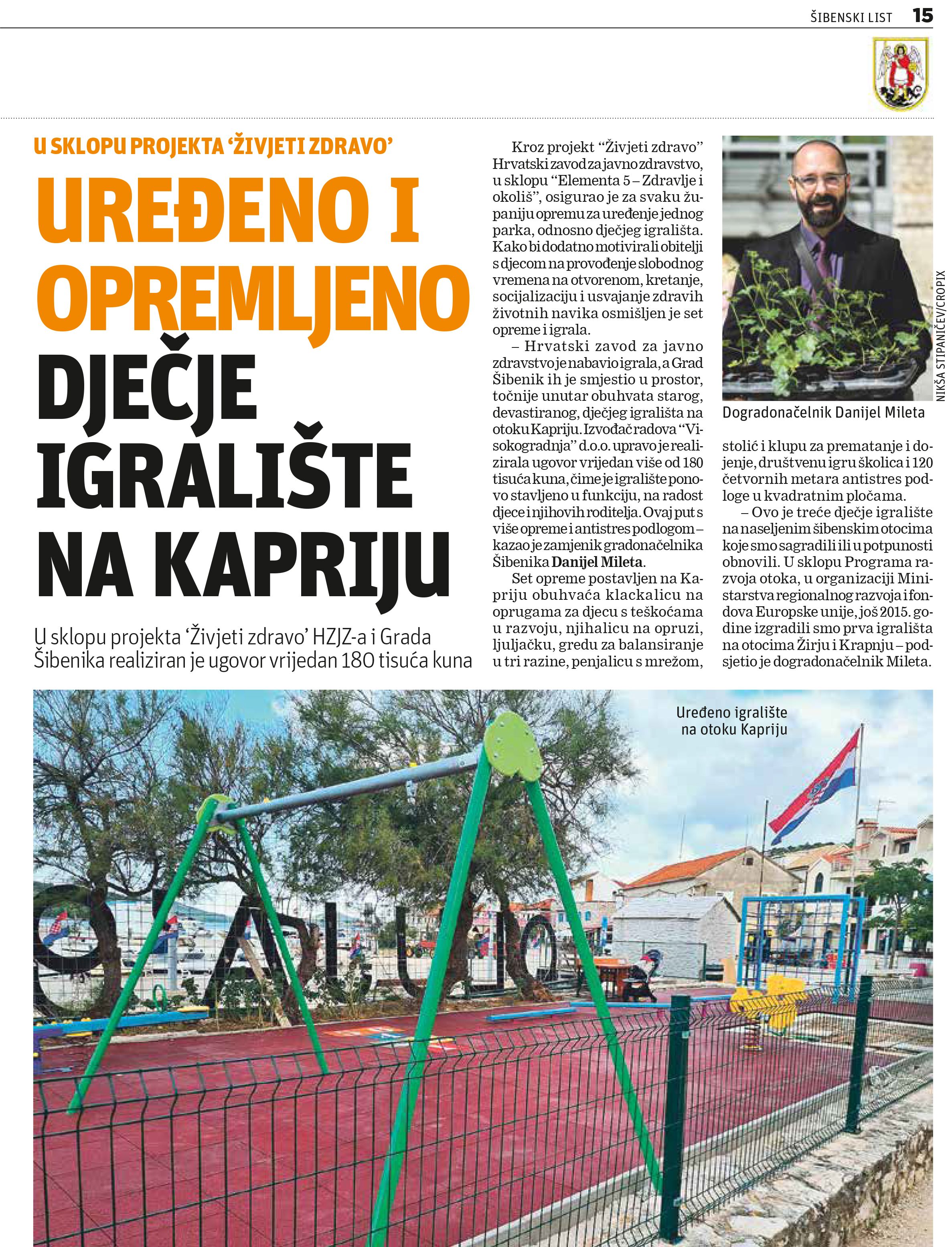 Uređeno i opremljeno dječje igralište na Krapnju